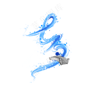 水彩银河七夕字体设计