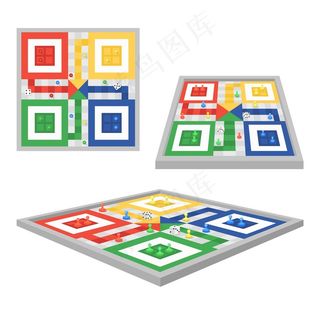 ludo棋盘游戏的不同视角