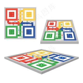 ludo棋盘游戏的不同视角