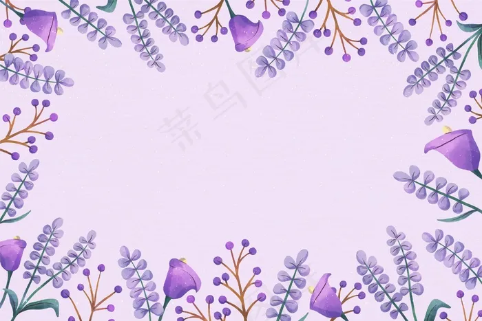 复制空间粉彩紫罗兰花背景eps,ai矢量模版下载
