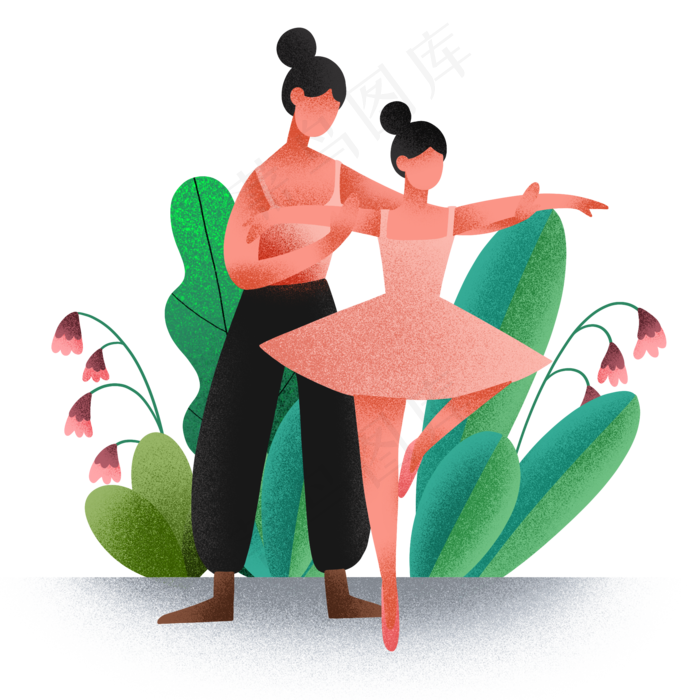 教师节跳舞女孩(2000X2000(DPI:300))psd模版下载
