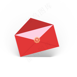 情人节红色信封png免扣素材