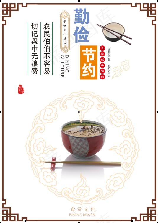 食堂文化展板cdr矢量模版下载