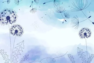 复制空间背景与花卉设计