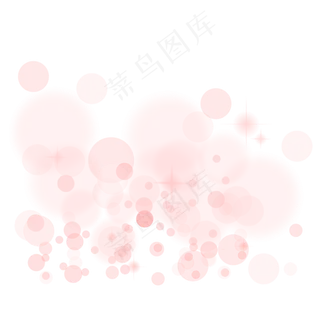 粉色漂浮光晕元素