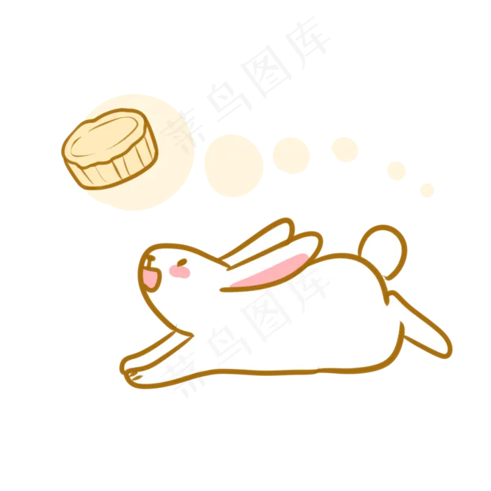 中秋玉兔追月饼表情(2100X2100(DPI:300))psd模版下载