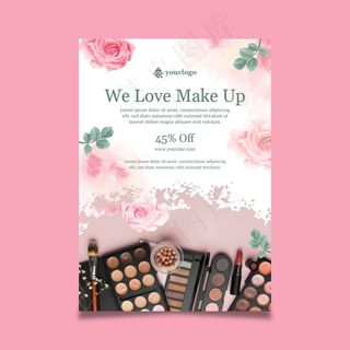 化妆品宣传单,DM传单模板概念