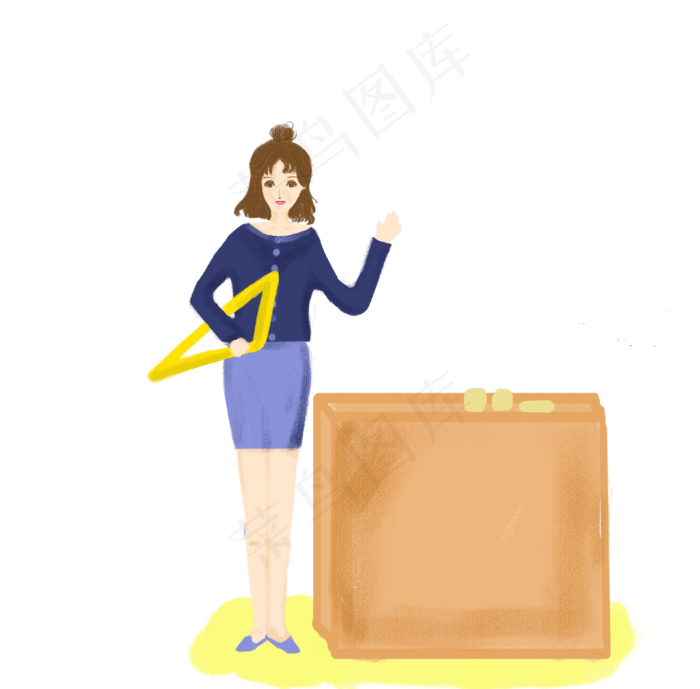 教师节教师手绘免抠图