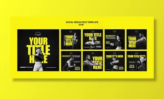 健身房社交媒体帖子模板