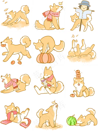 柴犬与秋天系列