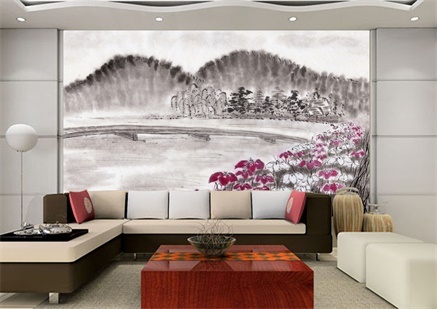 电视墙背景画效果图片