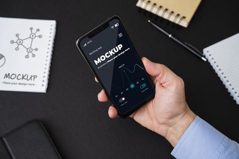 男士手持电话模型样机