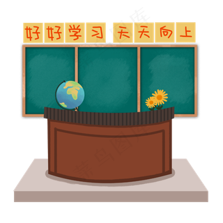 开学教室黑板讲台