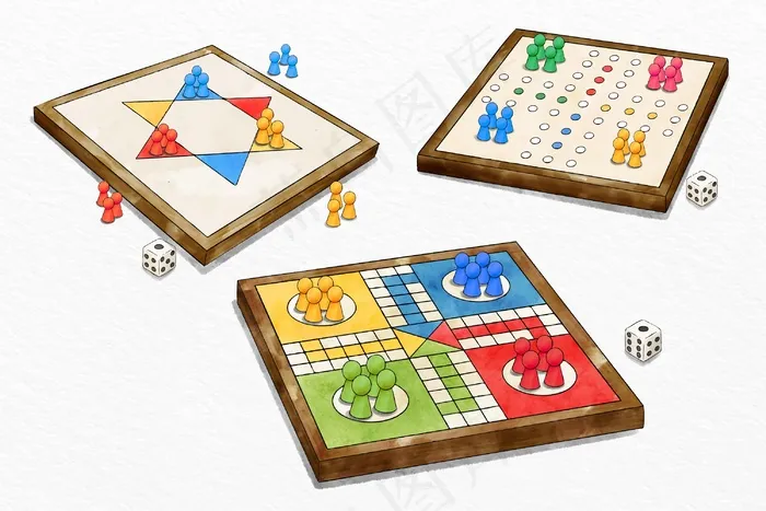 棋盘游戏系列eps,ai矢量模版下载