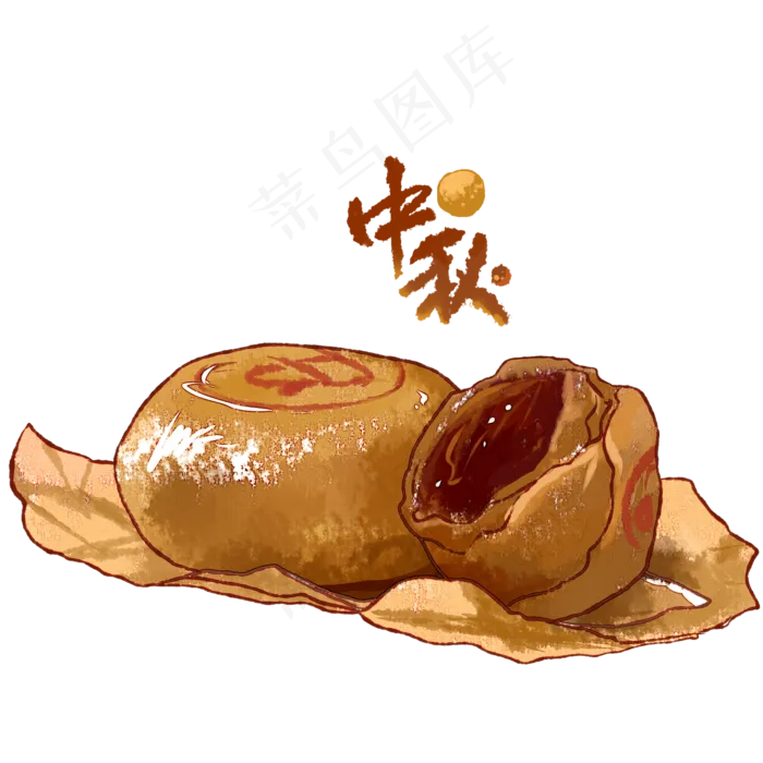 中秋节酥皮月饼(2000X2000(DPI:299))psd模版下载