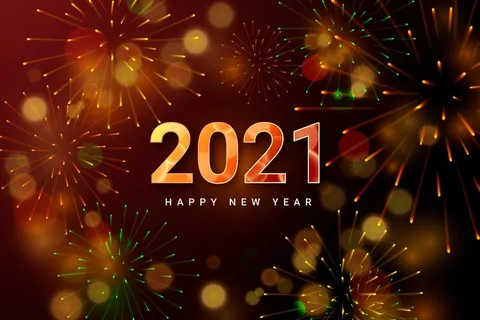 烟花2021年新年背景 烟花2021年新年背景