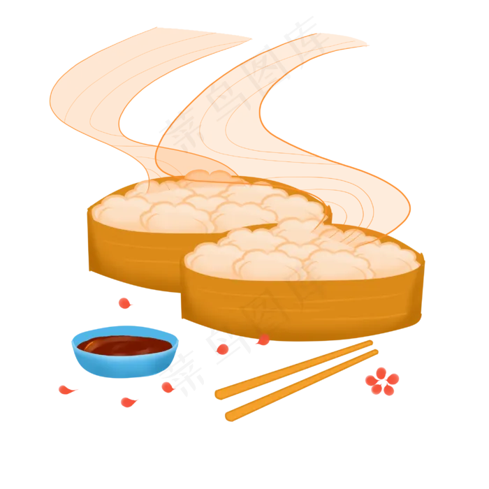 冬至国潮风蒸饺(3000X3000(DPI:299))psd模版下载