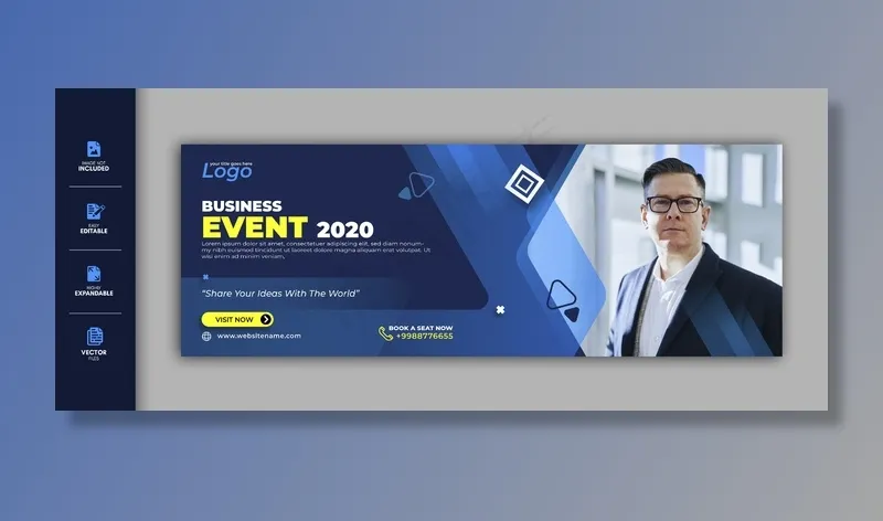 商业横幅banner模板高级向量eps,ai矢量模版下载
