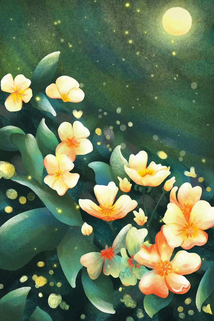 花好月圆中秋节赏月圆月(3545*5315px 300 dpi )psd模版下载