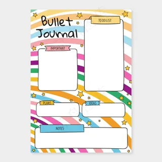 项目符号日记帐计划器模板