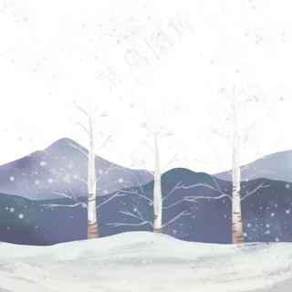 冬天冬季立冬雪景
