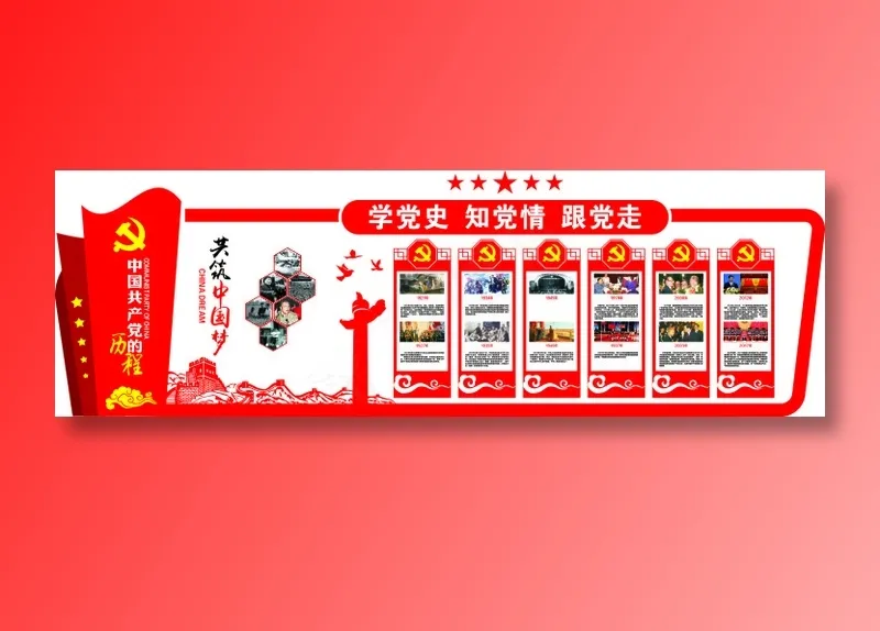 党员|活动室|党建|廉政|廉洁|文化墙cdr矢量模版下载