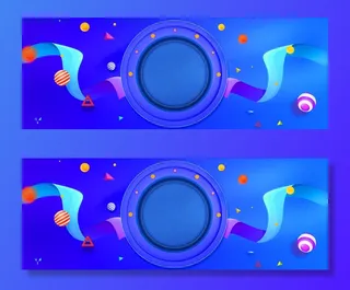 双12激情狂欢蓝色淘宝banner