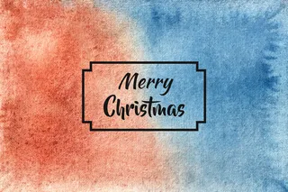 圣诞快乐水彩背景