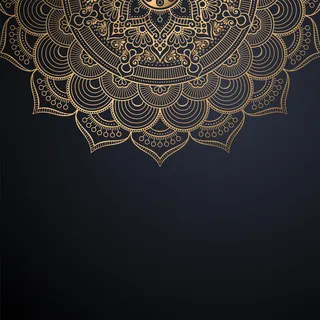 金色矢量豪华装饰曼荼罗设计背景