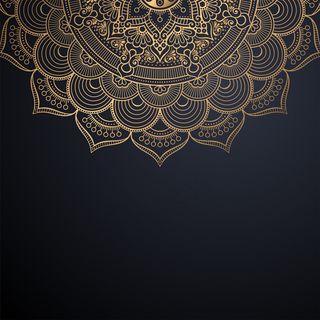 金色矢量豪华装饰曼荼罗设计背景