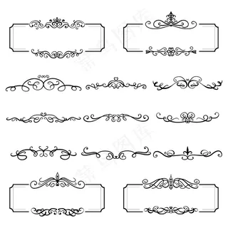 带有花卉装饰的装饰框架。