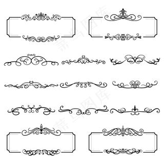 带有花卉装饰的装饰框架。