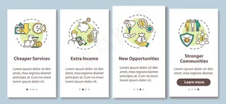 支持共享经济概念的车载手机app移动应用程序app页面屏幕