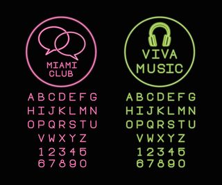 霓虹灯字母字体