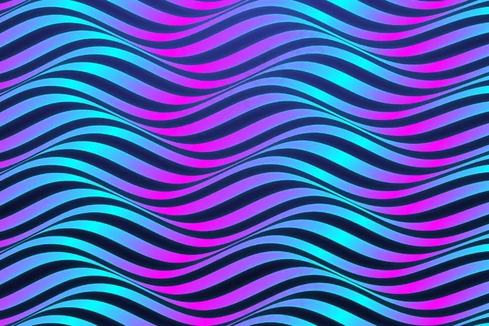 波浪霓虹色线条迷幻背景eps,ai矢量模版下载