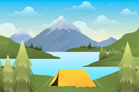 渐变色冒险背景