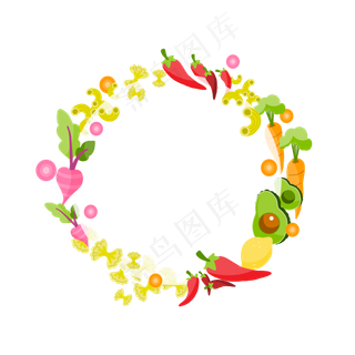 立秋丰收食物装饰边框