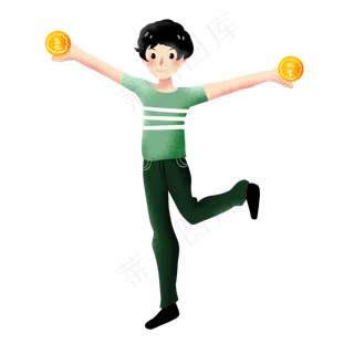 中秋节拿着月饼小孩