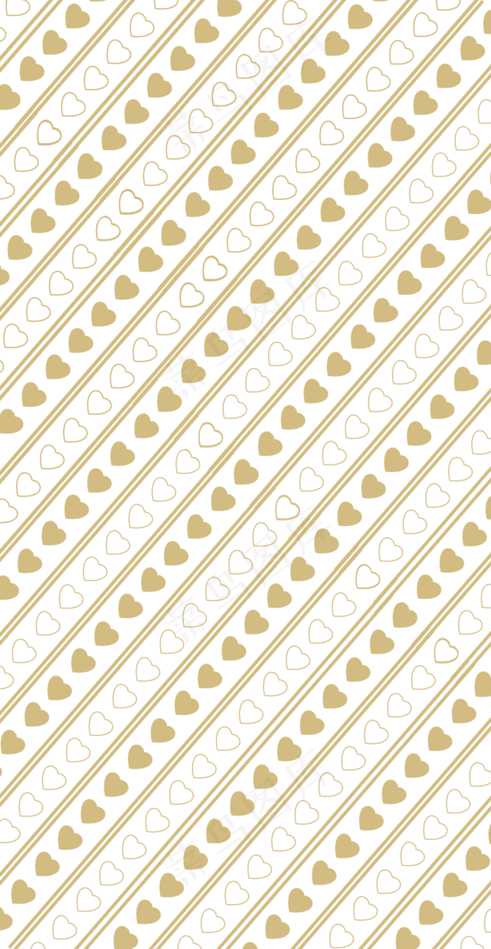 金色心情人节底纹(2000X3867(DPI:300))psd模版下载