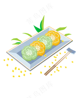 一盘子冰皮月饼