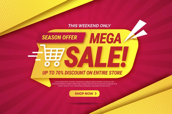 带折扣的渐变销售背景