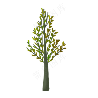 可爱秋天树木元素简约