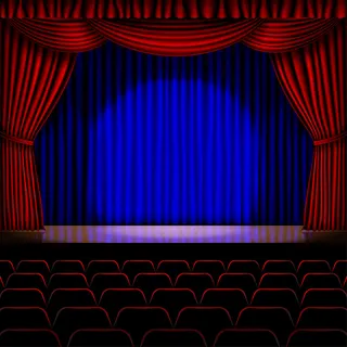 红幕为背景的舞台