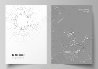 A4格式手册封面模板，网络连接概念