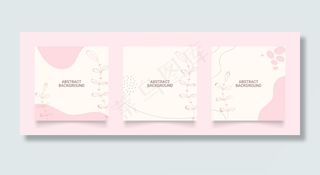 社交媒体insta story的抽象背景设计。涂鸦涂鸦形状手绘对象。