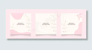 社交媒体insta story的抽象背景设计。涂鸦涂鸦形状手绘对象。