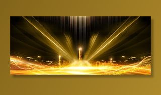 黑金大气企业会议展板