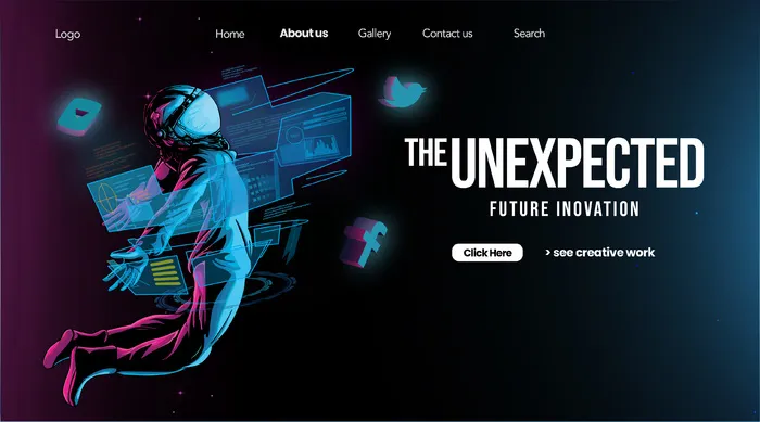 意外的登陆页面eps,ai矢量模版下载