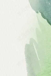 米色背景上的绿色水彩 米色背景上的绿色水彩