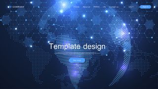 网站模板设计用世界地图点和线组成。矢量图解